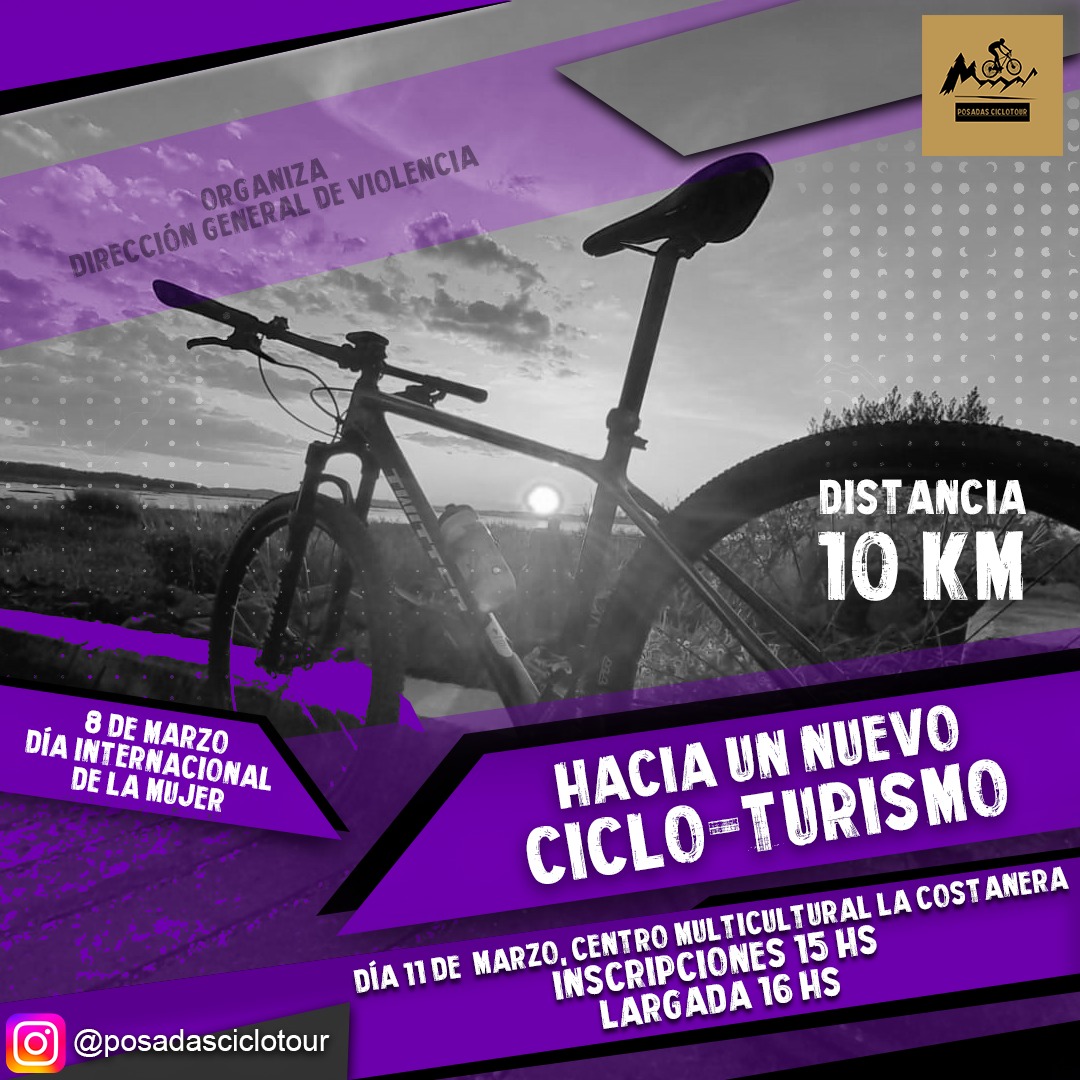 strong>Se viene el 2° Cicloturismo, esta vez para conmemorar el Día de la  Mujer en Posadas </strong>